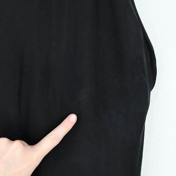 Madewell Crisscross Midi Slip Dress in Cupro-Blend True Black Size 6 NWT - Picture 8 of 9